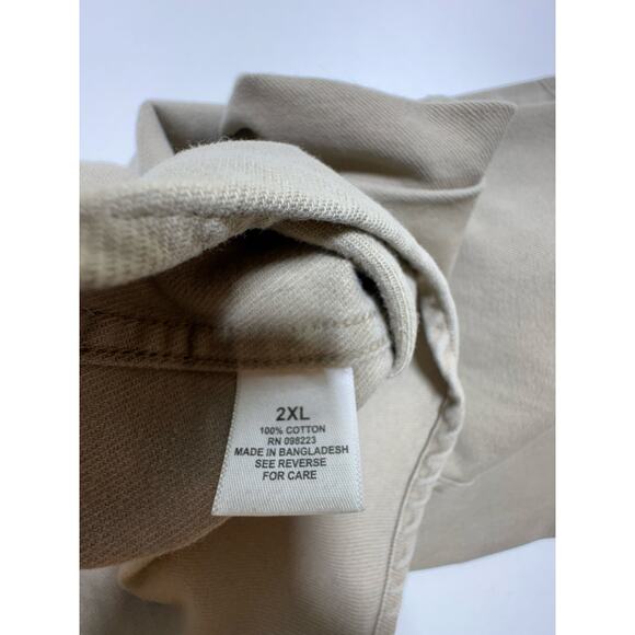 Magellan Outdoors Mag Shield 2XL Loose Fit Beige Long Sleeve Button Down Fishing - Picture 6 of 7